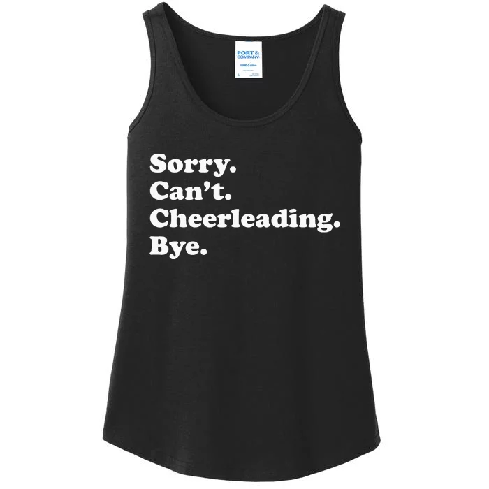 Sorry Can't Bye Funny Cheerleading Ladies Essential Tank