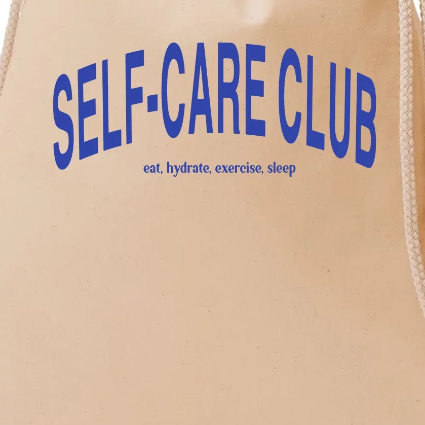 Self Care Club Eat Hydrate Exercise Sleep Drawstring Bag