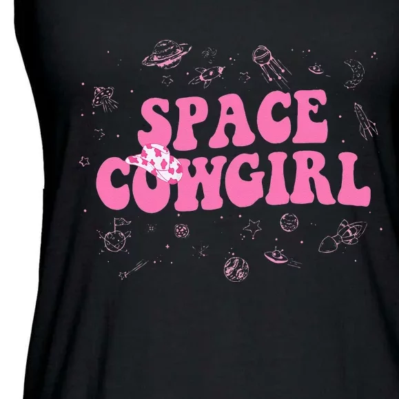 Space Cowgirl Costume For Teens Women Retro Groovy 70s Ladies Essential Flowy Tank