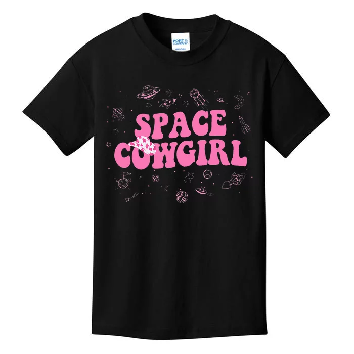 Space Cowgirl Costume For Teens Women Retro Groovy 70s Kids T-Shirt