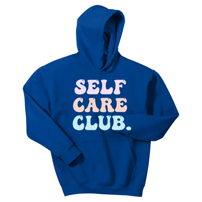 Self Care Club Tal Health Pastel Bubble Positive Cute Gift Kids Hoodie