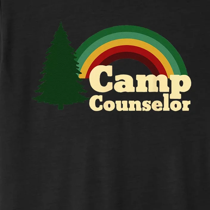 Summer Camp Counselor Staff Rainbow Pine Tree Men Women ChromaSoft Performance T-Shirt