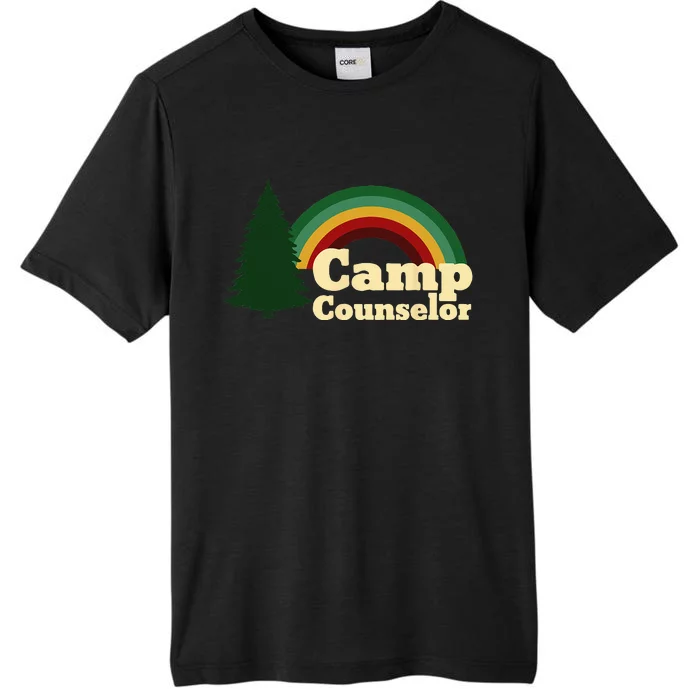 Summer Camp Counselor Staff Rainbow Pine Tree Men Women ChromaSoft Performance T-Shirt