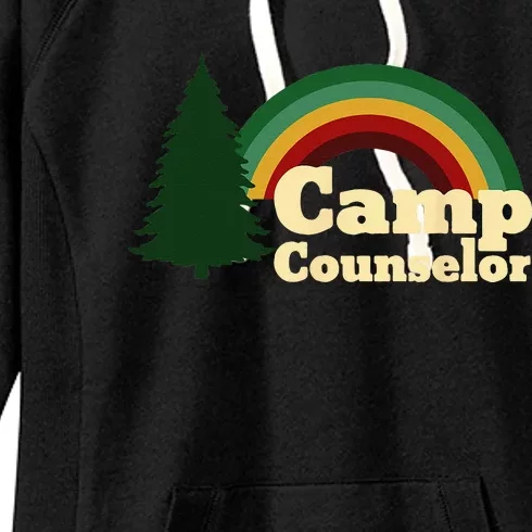 Summer Camp Counselor Staff Rainbow Pine Tree Men Women Women's Fleece Hoodie