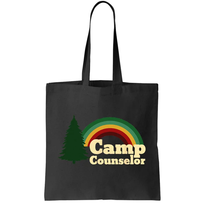 Summer Camp Counselor Staff Rainbow Pine Tree Men Women Tote Bag