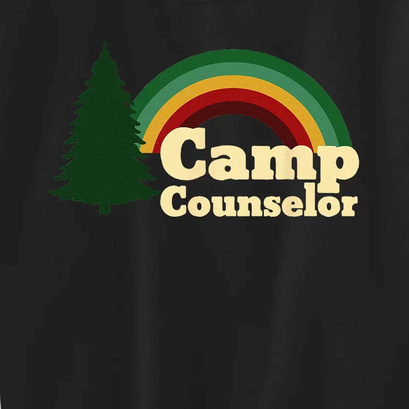 Summer Camp Counselor Staff Rainbow Pine Tree Men Women Kids Sweatshirt