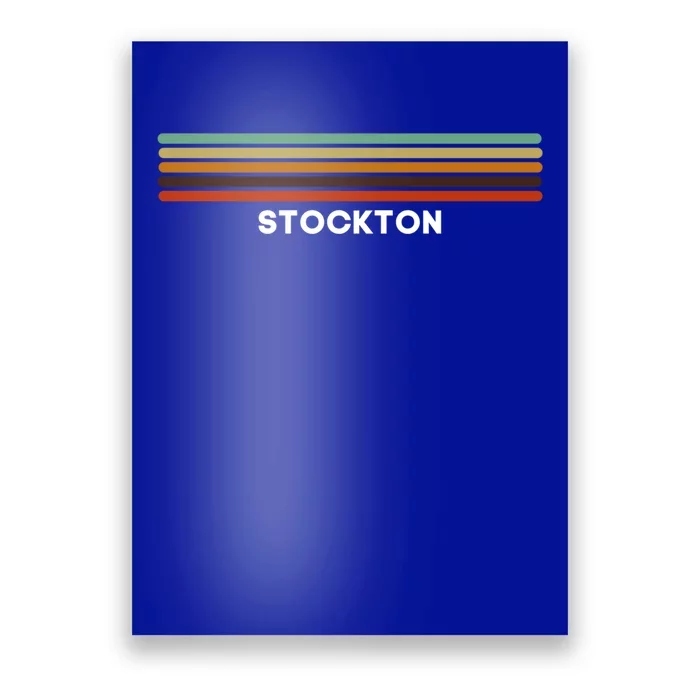 Stockton California Ca Us Cities Of America Retro Cute Gift Poster