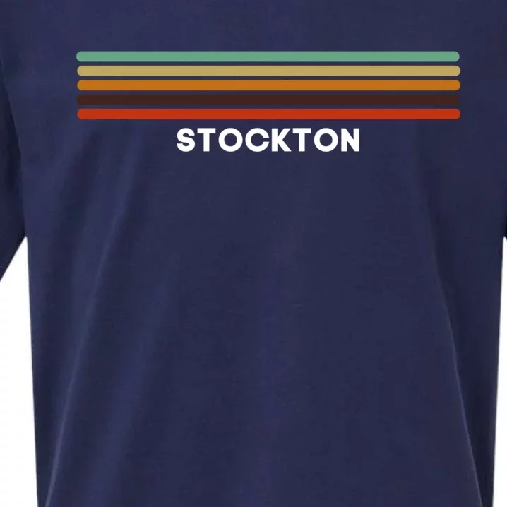 Stockton California Ca Us Cities Of America Retro Cute Gift Sueded Cloud Jersey T-Shirt