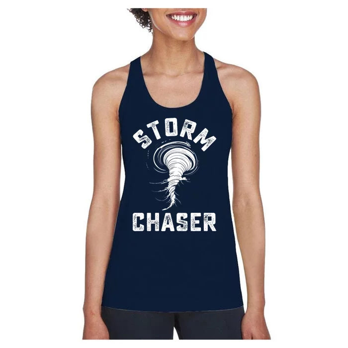 Storm Chaser Costume Tornado Twister Chasers Boy Women's Racerback Tank