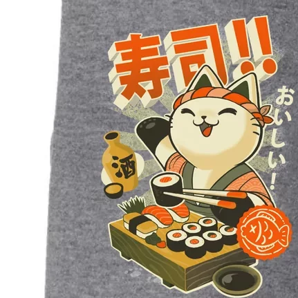 Sushi Chef Cat Funny Restaurant Kitty Japanese Food Doggie 3-End Fleece Hoodie