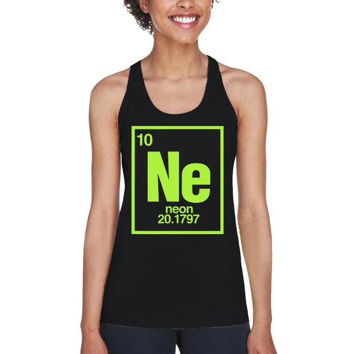 Science Chemistry Chemical Elements Ne Neon Women's Racerback Tank