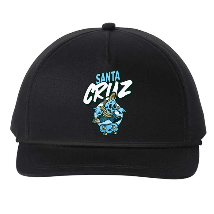 Santa Cruz California Vintage Skeleton Snapback Five-Panel Rope Hat