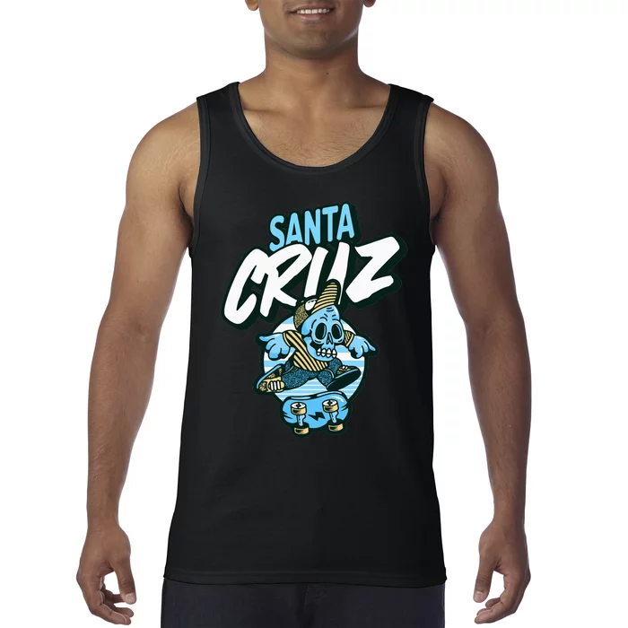 Santa Cruz California Vintage Skeleton Tank Top