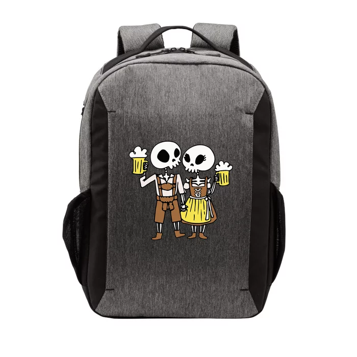 Skeleton Couple Cheering Beer Oktoberfest Halloween Vector Backpack