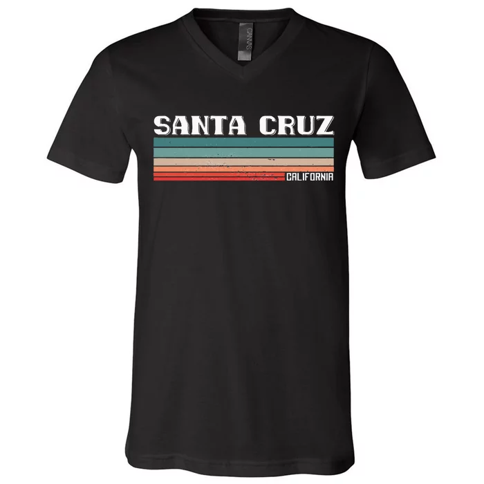 Santa Cruz California Retro Vintage V-Neck T-Shirt