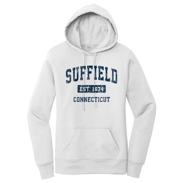 Suffield Connecticut Ct Vintage Sports Women's Pullover Hoodie