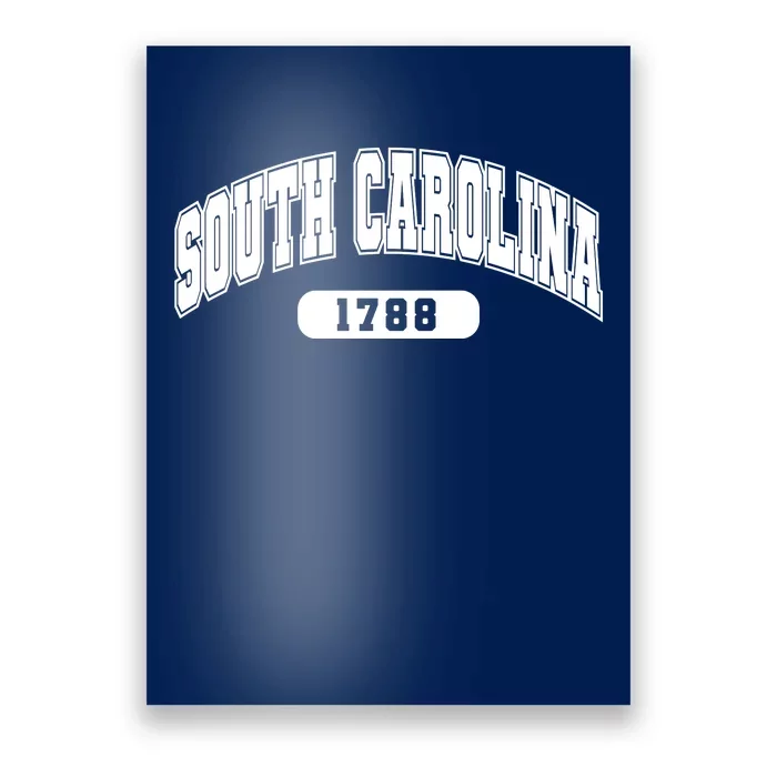 South Carolina Collegiate Style 1788 Poster