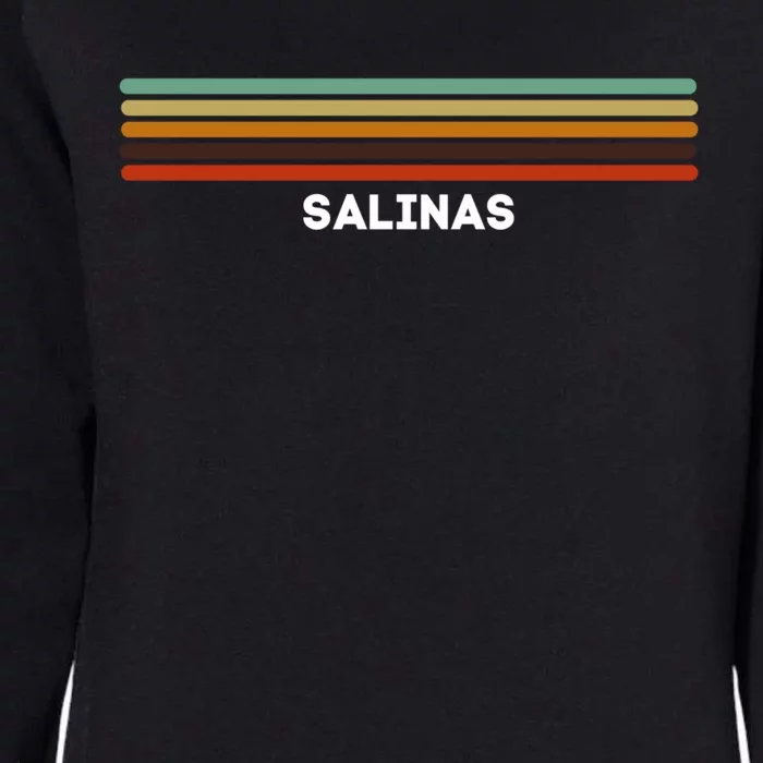 Salinas California Ca Us Cities Of America Retro Funny Gift Womens California Wash Sweatshirt