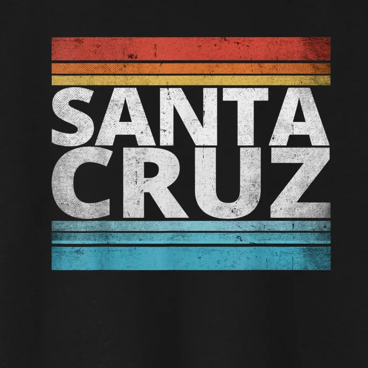 SANTA CRUZ CALIFORNIA SKATEBOARDING SURFING BEACH BOARDWALK Women's Crop Top Tee