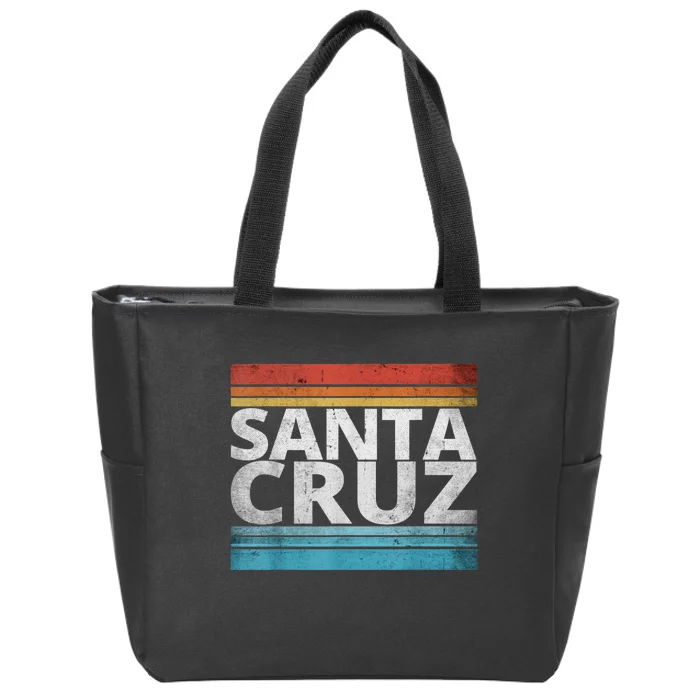 SANTA CRUZ CALIFORNIA SKATEBOARDING SURFING BEACH BOARDWALK Zip Tote Bag