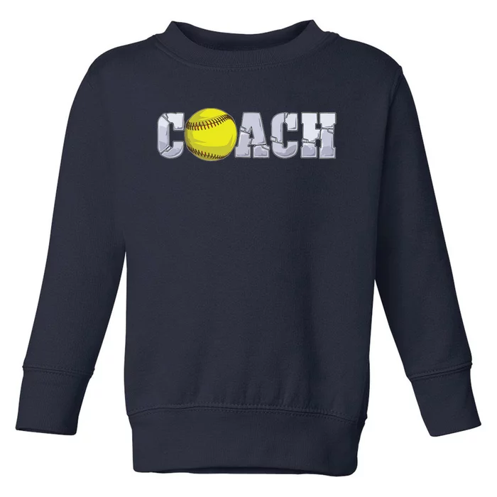 Softball Coach Coaching Assistant Coach Softball Team Men Toddler Sweatshirt