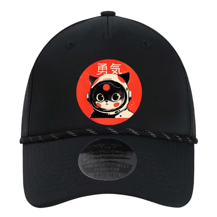 Space Cat Courage Japanese Retro Kawaii Cute Astronaut Cat Performance The Dyno Cap