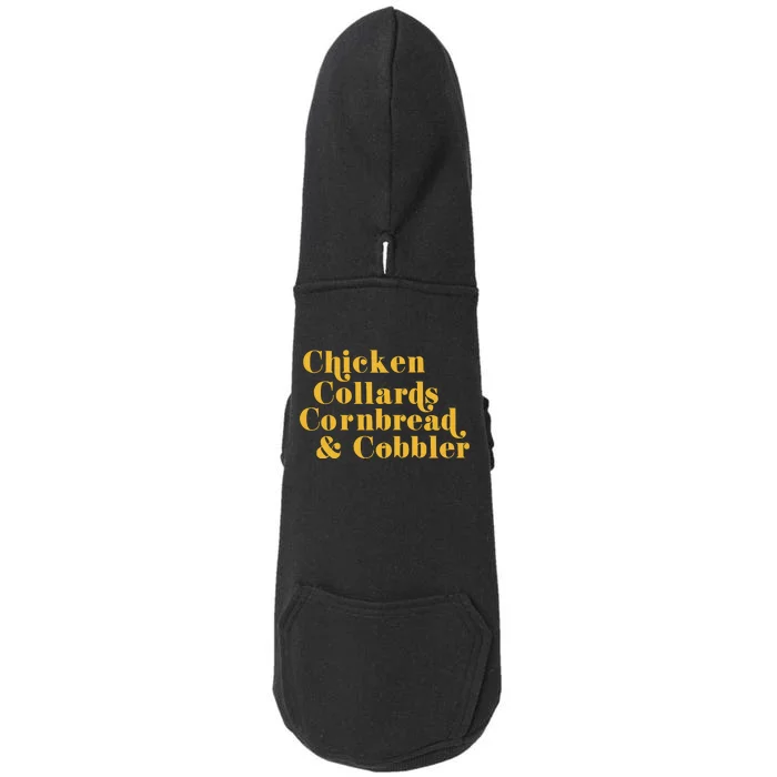 Samuelljackson Chicken Collards Cornbread & Cobbler Doggie 3-End Fleece Hoodie