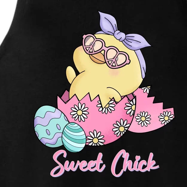 Sweet Chick Cute Spring Easter Ladies Tri-Blend Wicking Tank