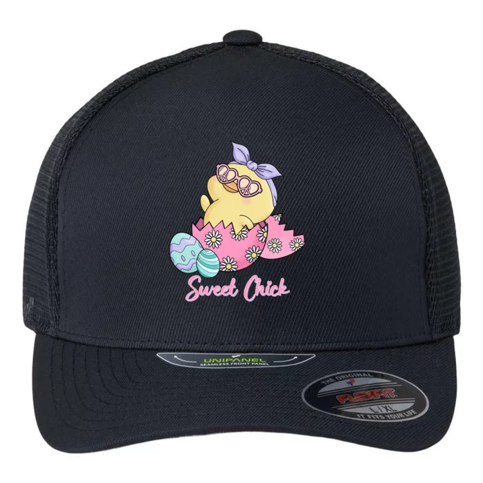 Sweet Chick Cute Spring Easter Flexfit Unipanel Trucker Cap