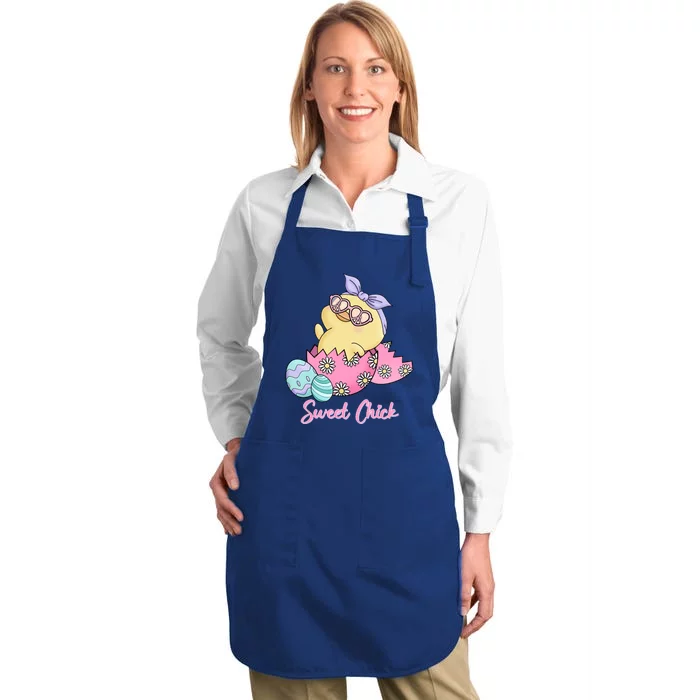 Sweet Chick Cute Spring Easter Full-Length Apron With Pocket