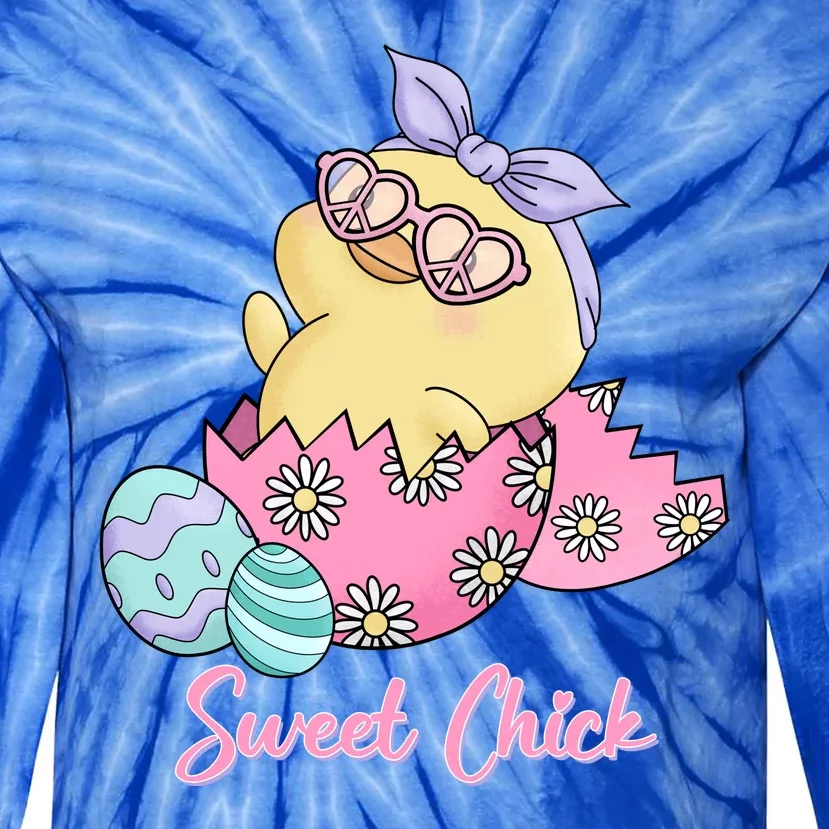 Sweet Chick Cute Spring Easter Tie-Dye Long Sleeve Shirt