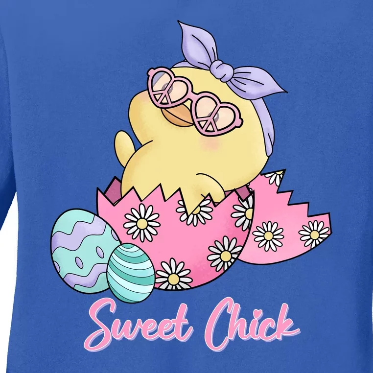 Sweet Chick Cute Spring Easter Ladies Long Sleeve Shirt