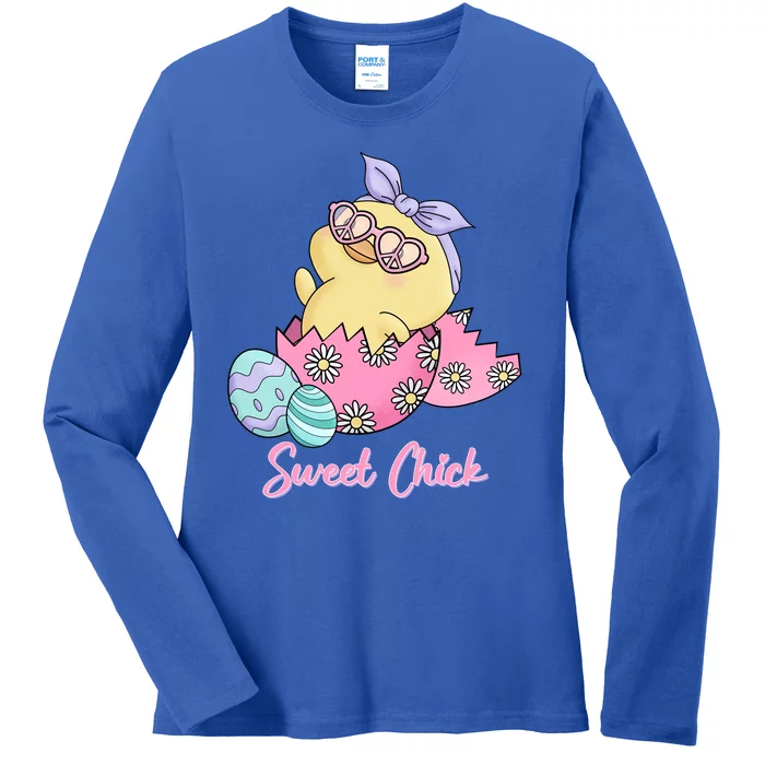 Sweet Chick Cute Spring Easter Ladies Long Sleeve Shirt