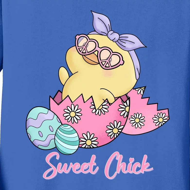 Sweet Chick Cute Spring Easter Kids Long Sleeve Shirt