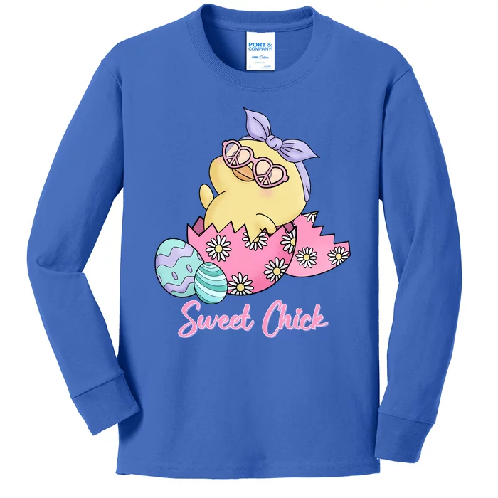 Sweet Chick Cute Spring Easter Kids Long Sleeve Shirt