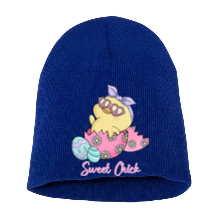 Sweet Chick Cute Spring Easter Short Acrylic Beanie