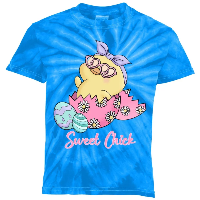 Sweet Chick Cute Spring Easter Kids Tie-Dye T-Shirt