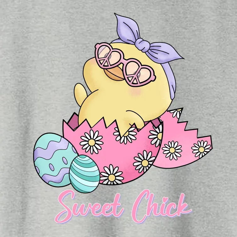 Sweet Chick Cute Spring Easter Women's Crop Top Tee