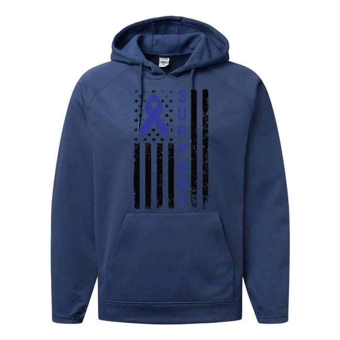 Support Colon Cancer Awareness Performance Fleece Hoodie