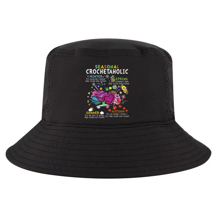 Seasonal Crochetaholic Crochet Crocheter Yarn Lover Cool Comfort Performance Bucket Hat