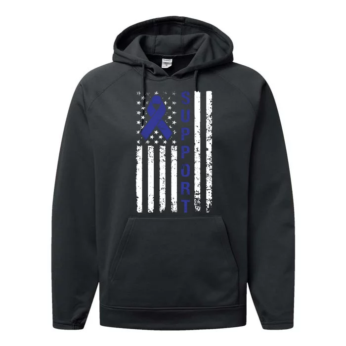 Support Colon Cancer Awareness Performance Fleece Hoodie