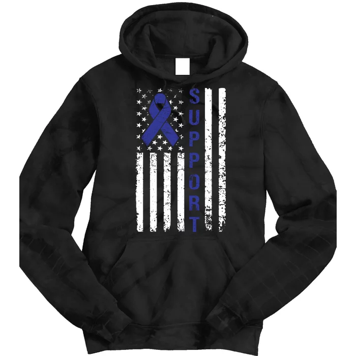 Support Colon Cancer Awareness Tie Dye Hoodie