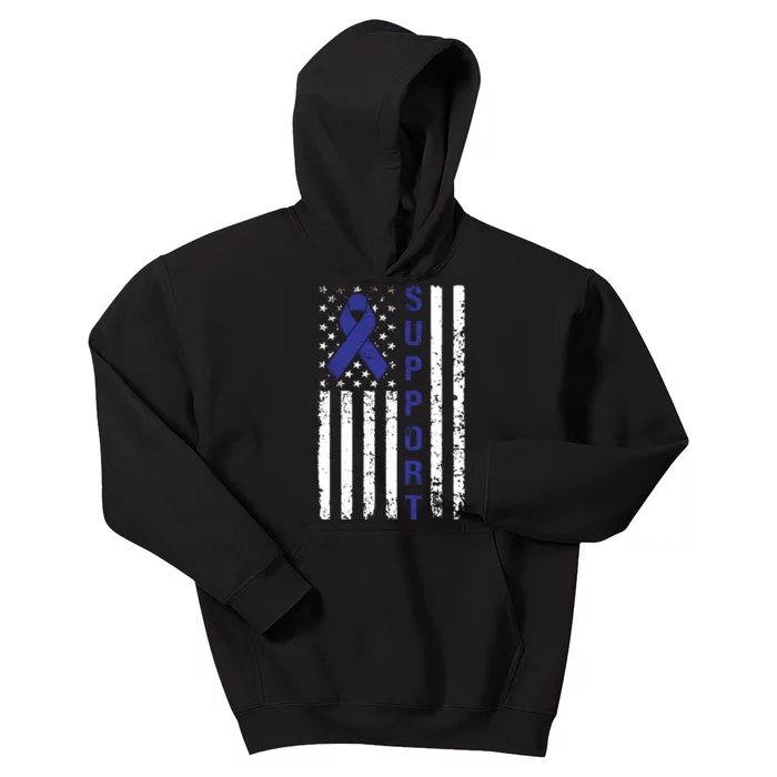 Support Colon Cancer Awareness Kids Hoodie