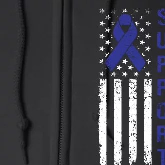 Support Colon Cancer Awareness Full Zip Hoodie