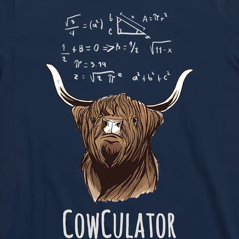 Scottisch Cow Cowculator Scottish Highland Cattle T-Shirt