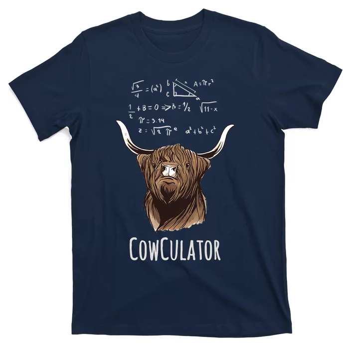 Scottisch Cow Cowculator Scottish Highland Cattle T-Shirt