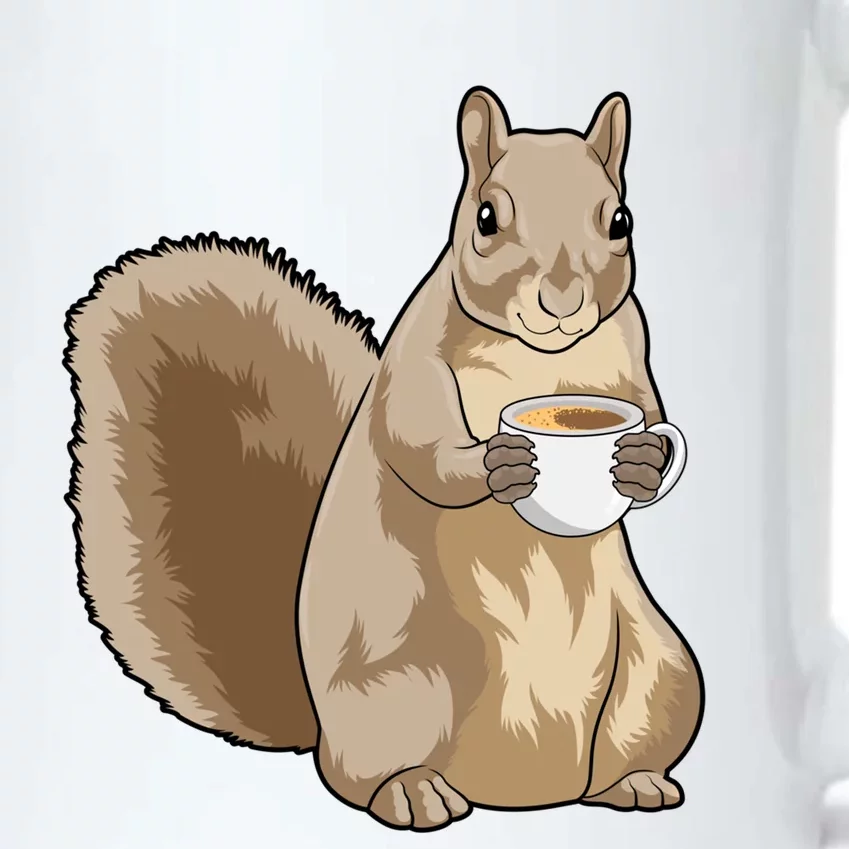 Squirrel Coffee Cup Gift Black Color Changing Mug