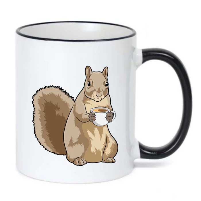 Squirrel Coffee Cup Gift Black Color Changing Mug