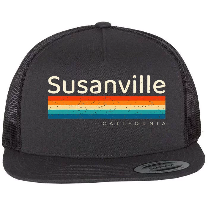 Susanville Ca California Flat Bill Trucker Hat