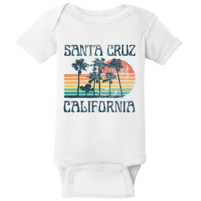 Santa Cruz California Beach Summer Vacation Vintage Baby Bodysuit